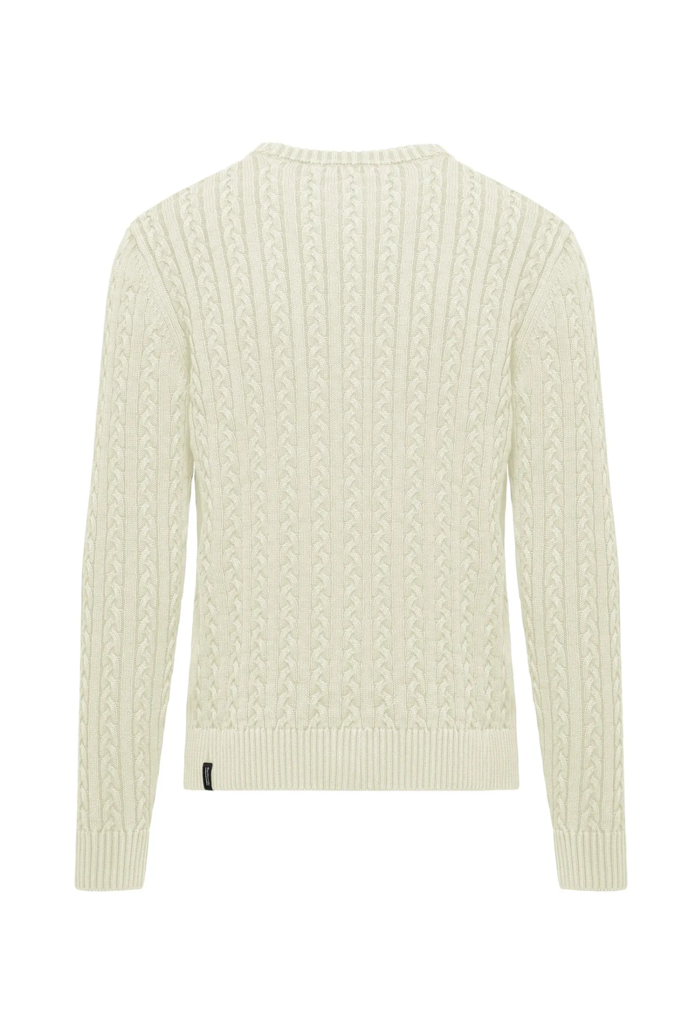 Bomboogie Pullover-Baumwollpullover Mit Rundhalsausschnitt Und Zopfmuster
