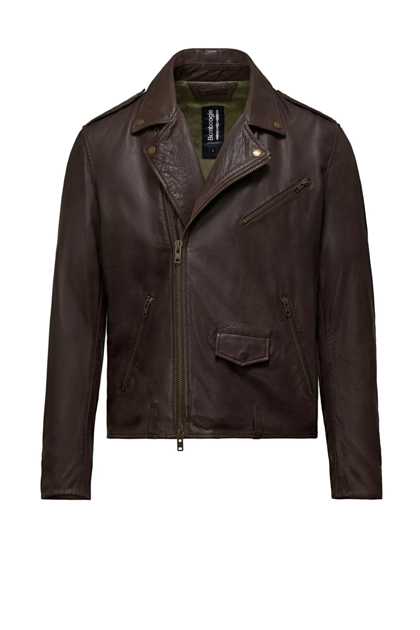 Bomboogie Lederjacken-Biker-Jacke Aus Leder Ecto