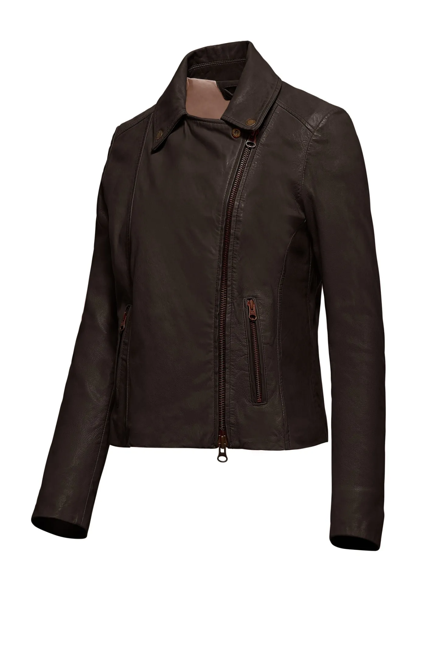 Bomboogie Lederjacken-Biker-Jacke Aus Leder Tiss