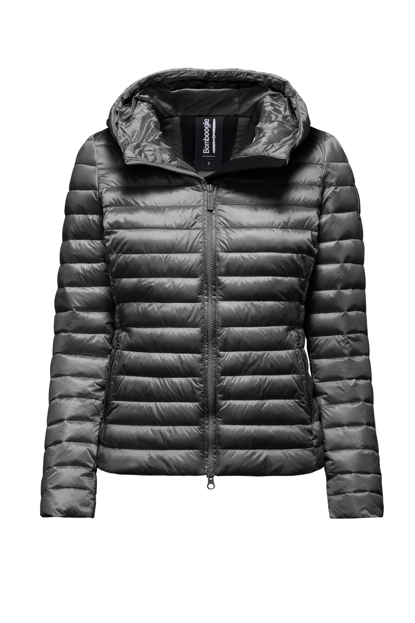Bomboogie Leichte Daunenjacken-Bright Nylon Kapuzenjacke Mit Synthetikwattierung