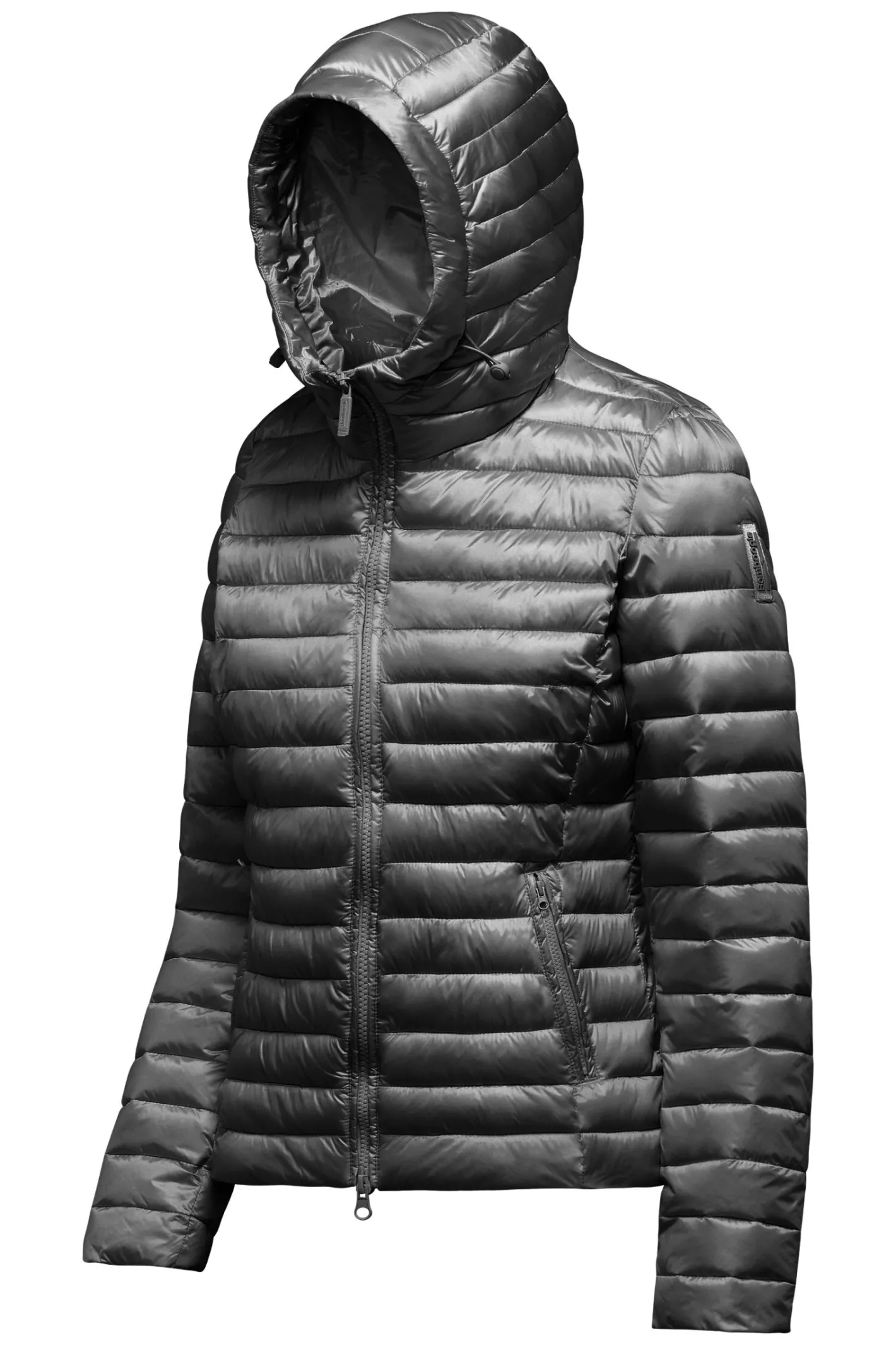 Bomboogie Leichte Daunenjacken-Bright Nylon Kapuzenjacke Mit Synthetikwattierung