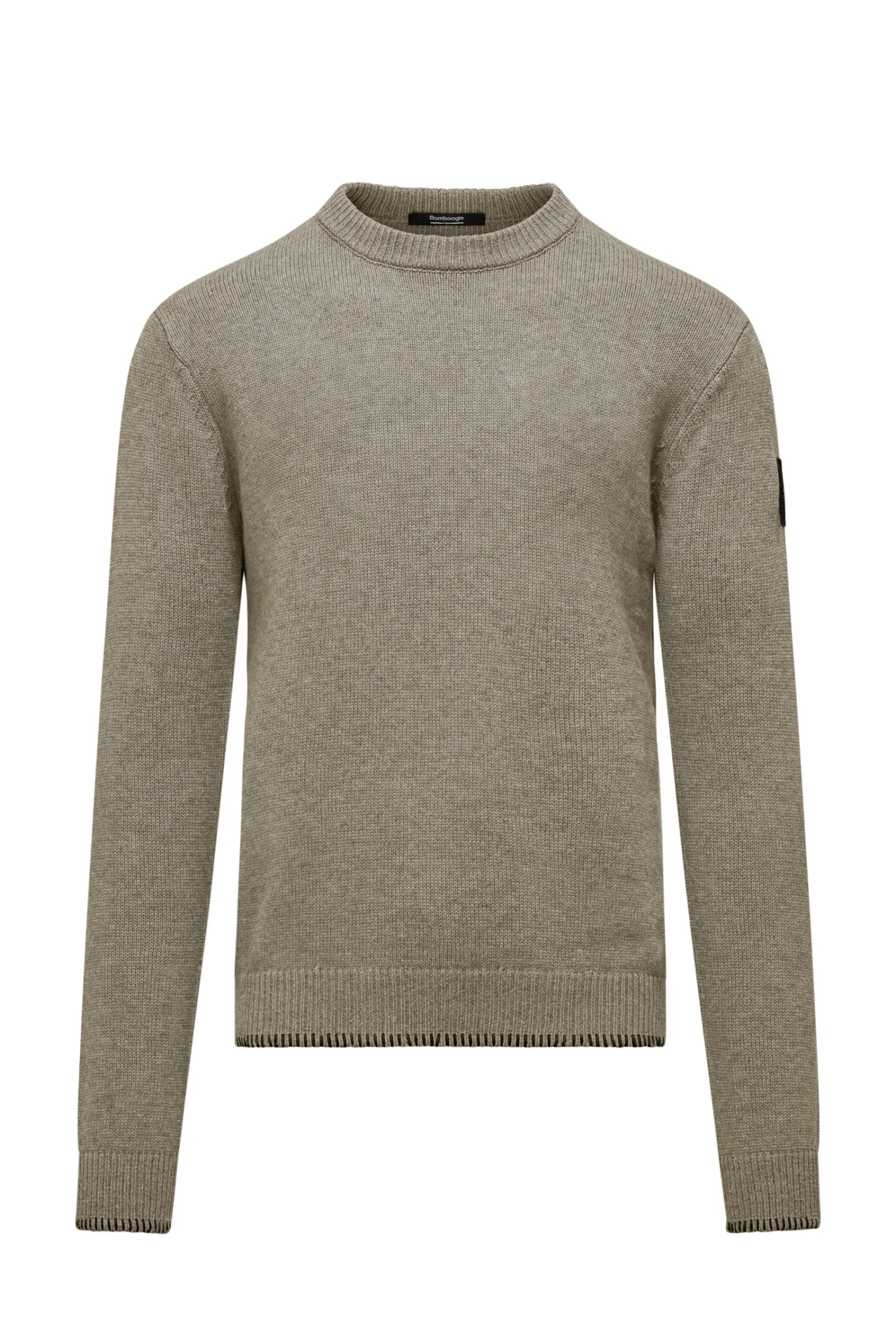 Bomboogie Pullover-Cardigan Mit Rundhalsausschnitt Und Reißverschluss