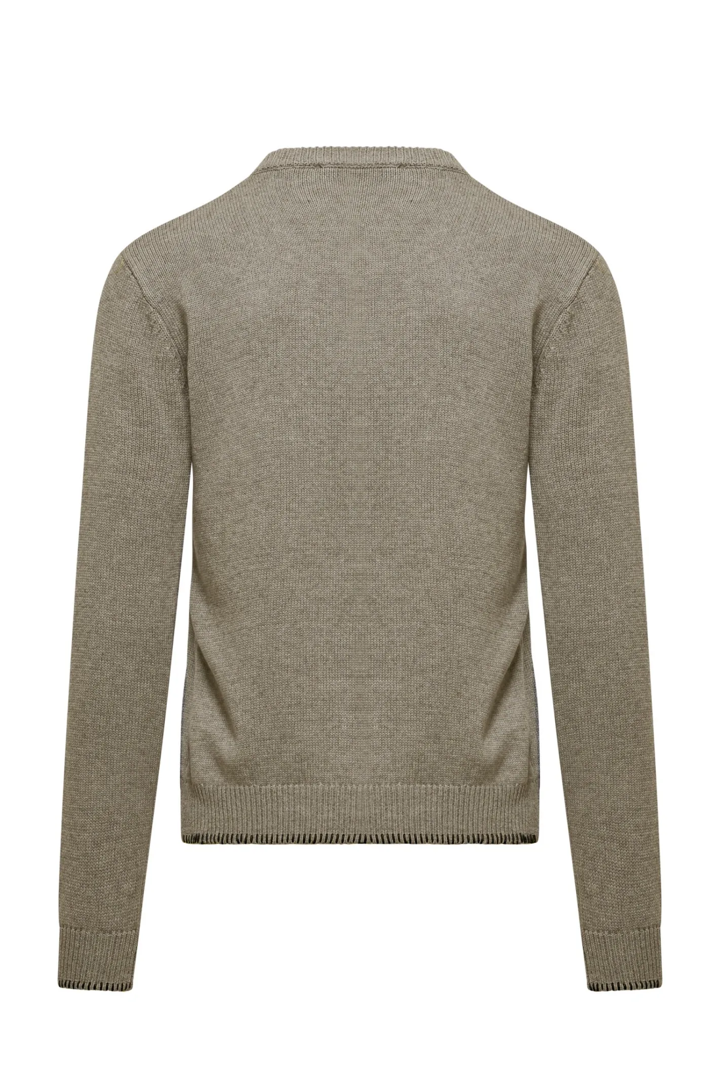 Bomboogie Pullover-Cardigan Mit Rundhalsausschnitt Und Reißverschluss