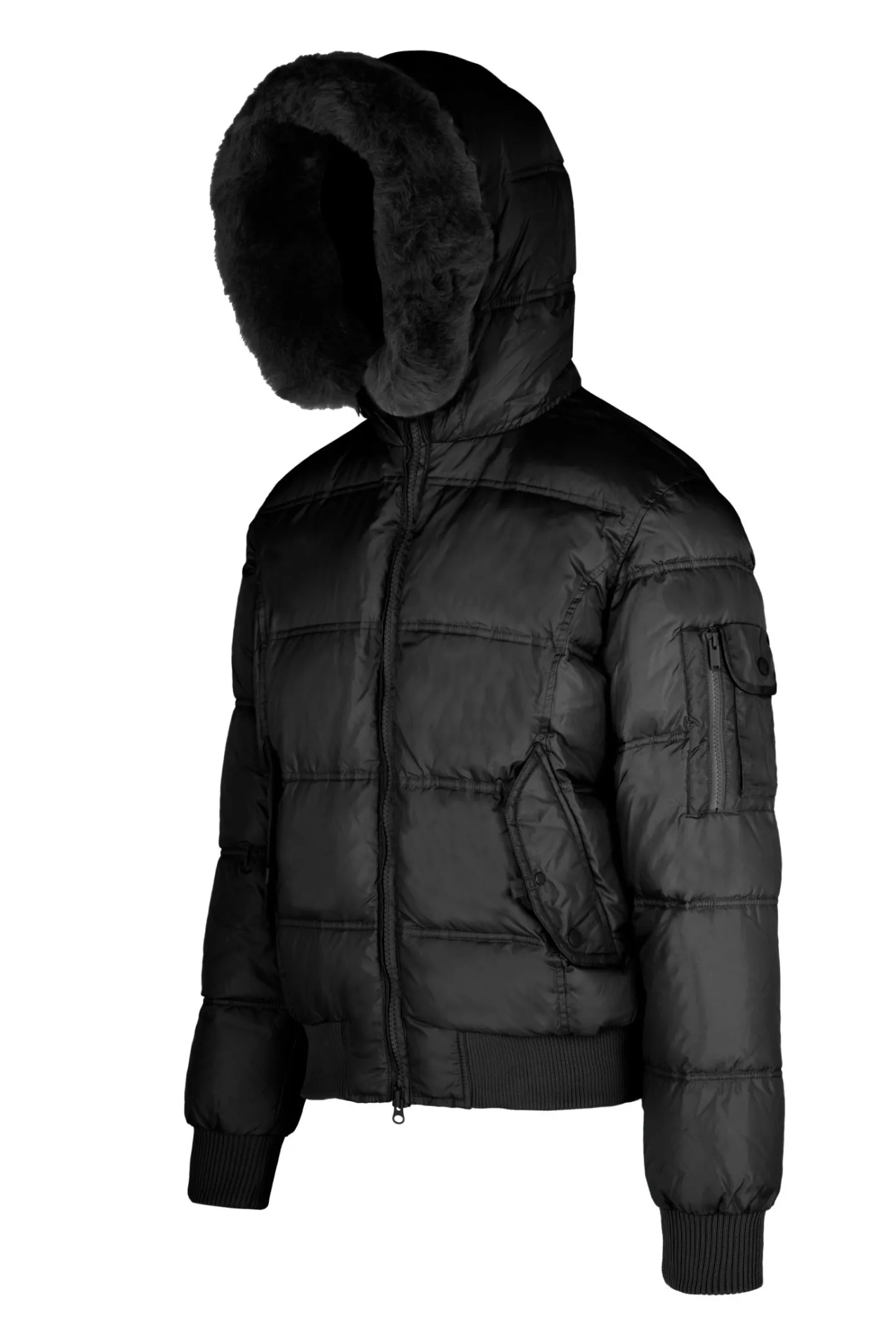 daunenwattierte_bomberjacke_mit_kapuze_aus_echtem_schwarzem_pelz_5.webp Bomboogie Bomberjacken-Daunenwattierte Bomberjacke Mit Kapuze Aus Echtem Schwarzem Pelz