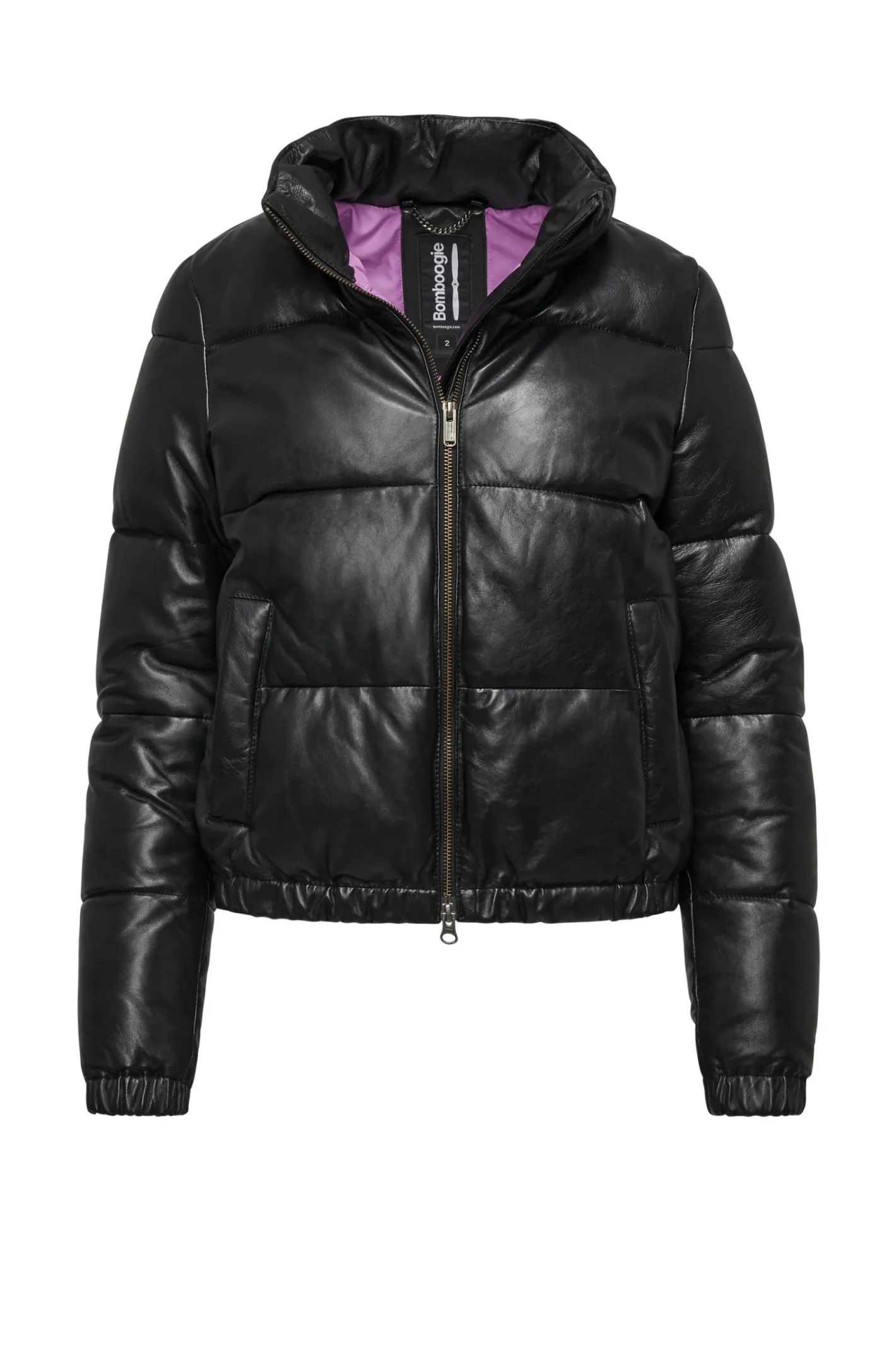 Bomboogie Lederjacken-Elly Gepolsterte Lederjacke Black