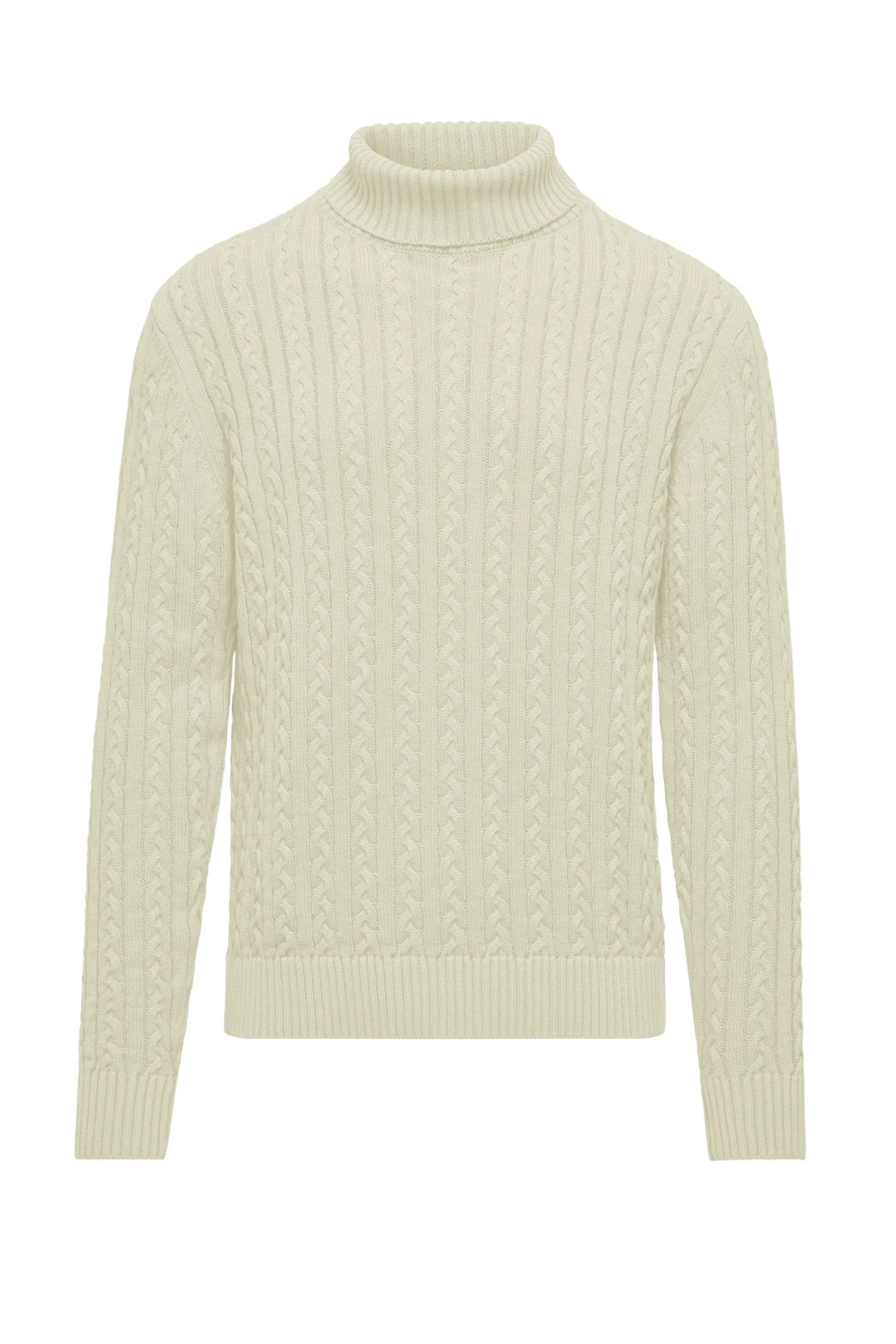 Bomboogie Pullover-Geflochtener Baumwollpullover Mit Stehkragen