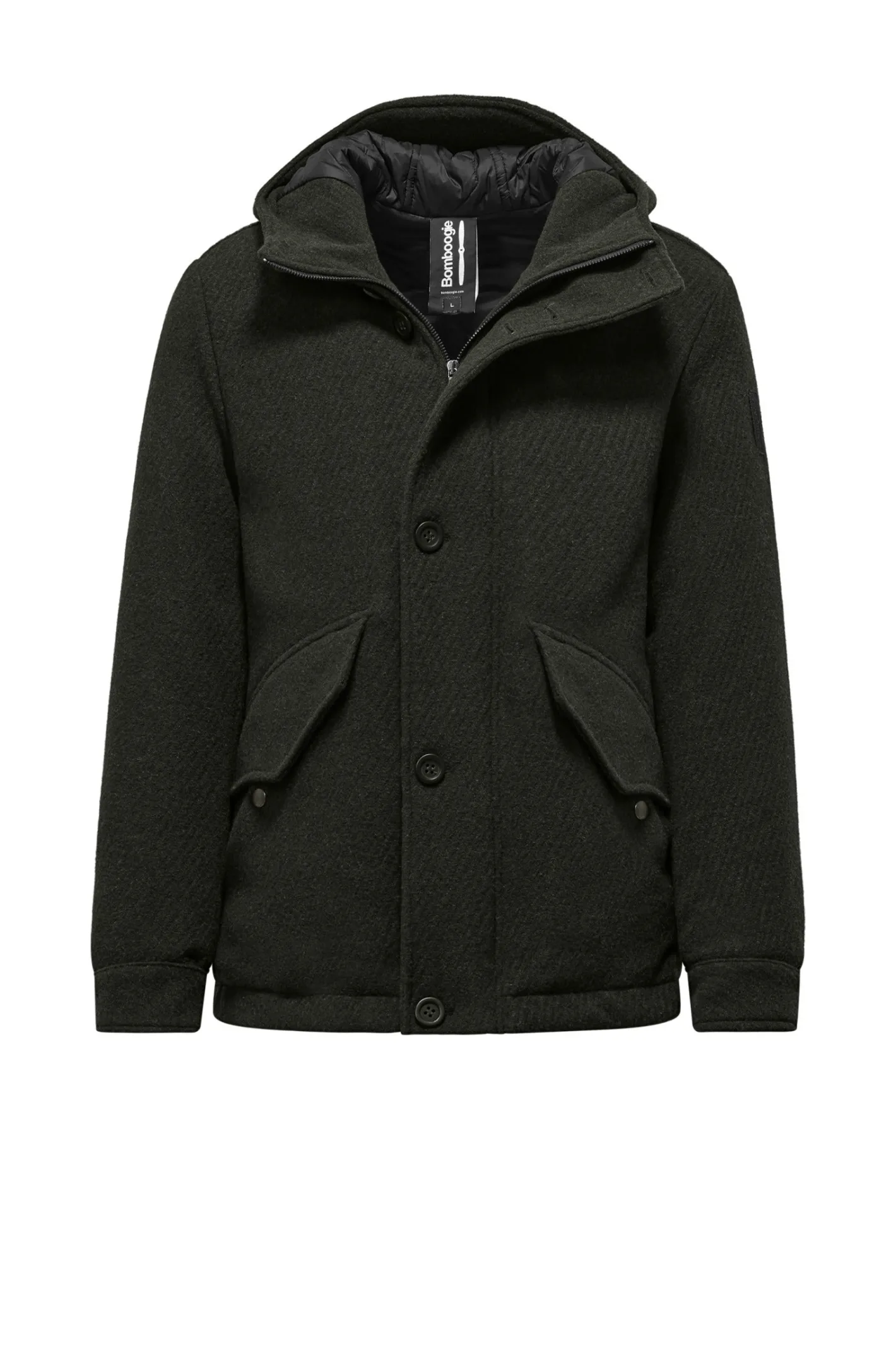 Bomboogie Mäntel-Gepolsterte Jacke Aus Wollmischung Mit Kapuze
