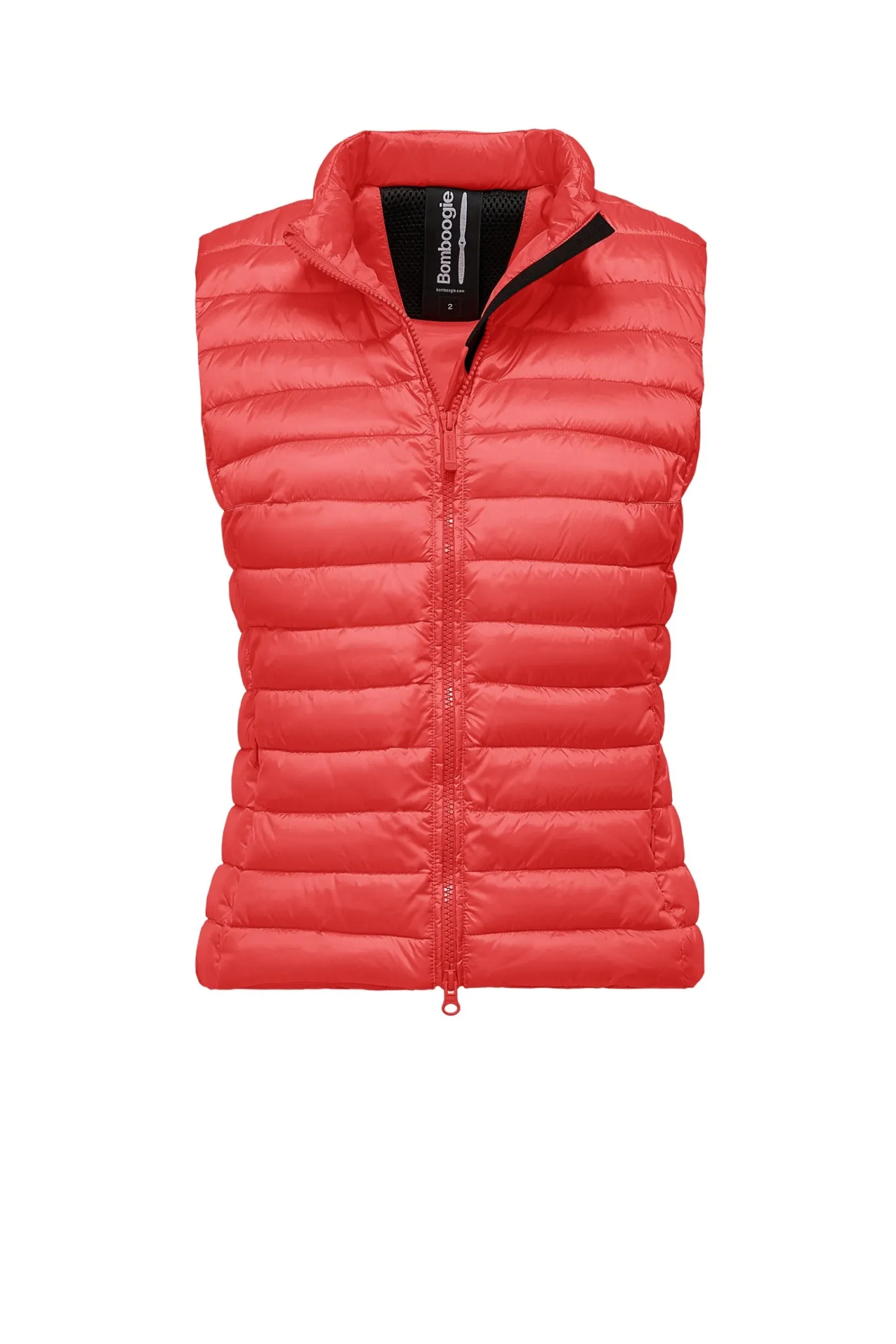 Bomboogie Westen-Gepolsterte Weste Aus Glänzendem Nylon Coral Red