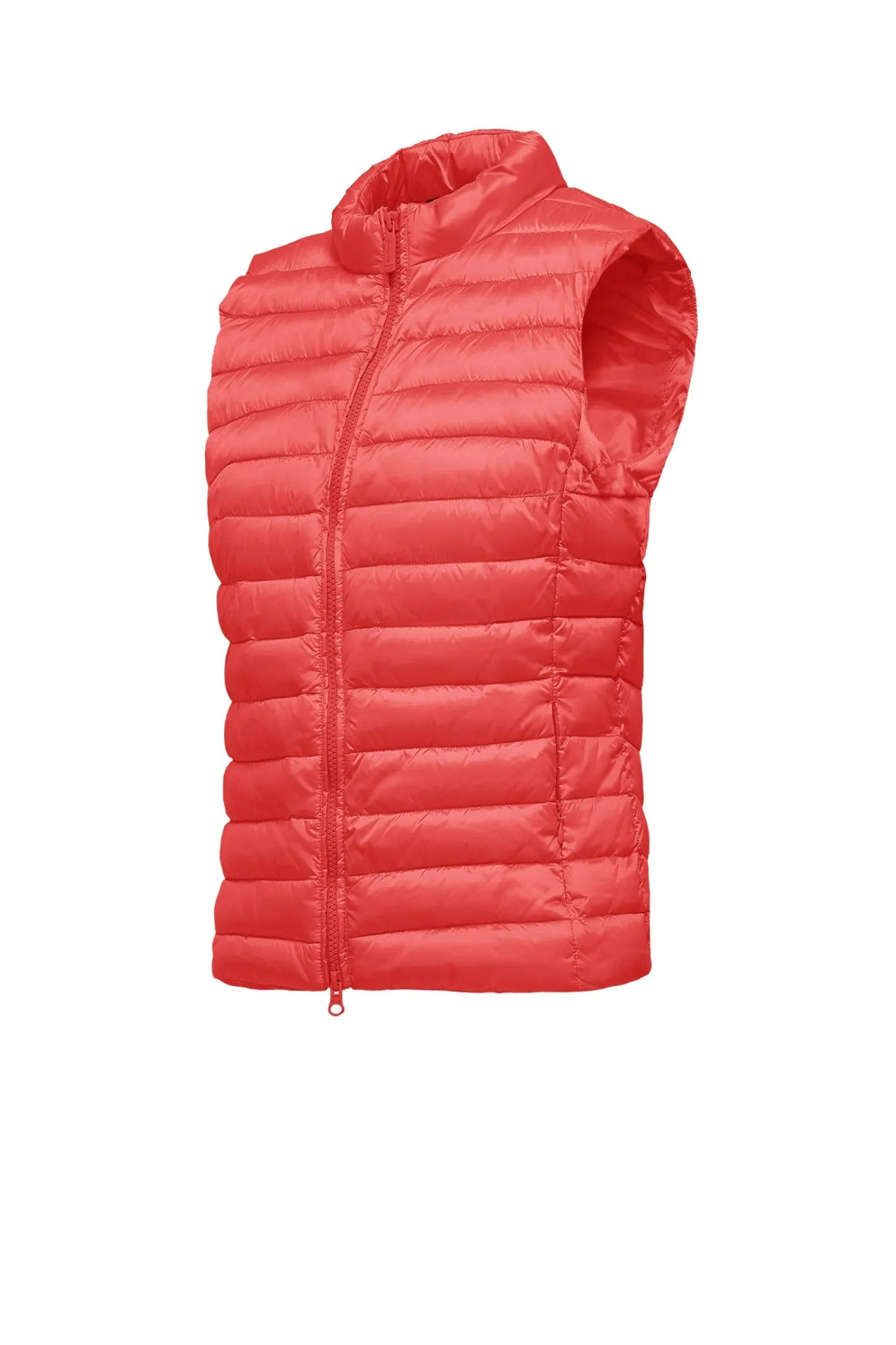 Bomboogie Westen-Gepolsterte Weste Aus Glänzendem Nylon Coral Red