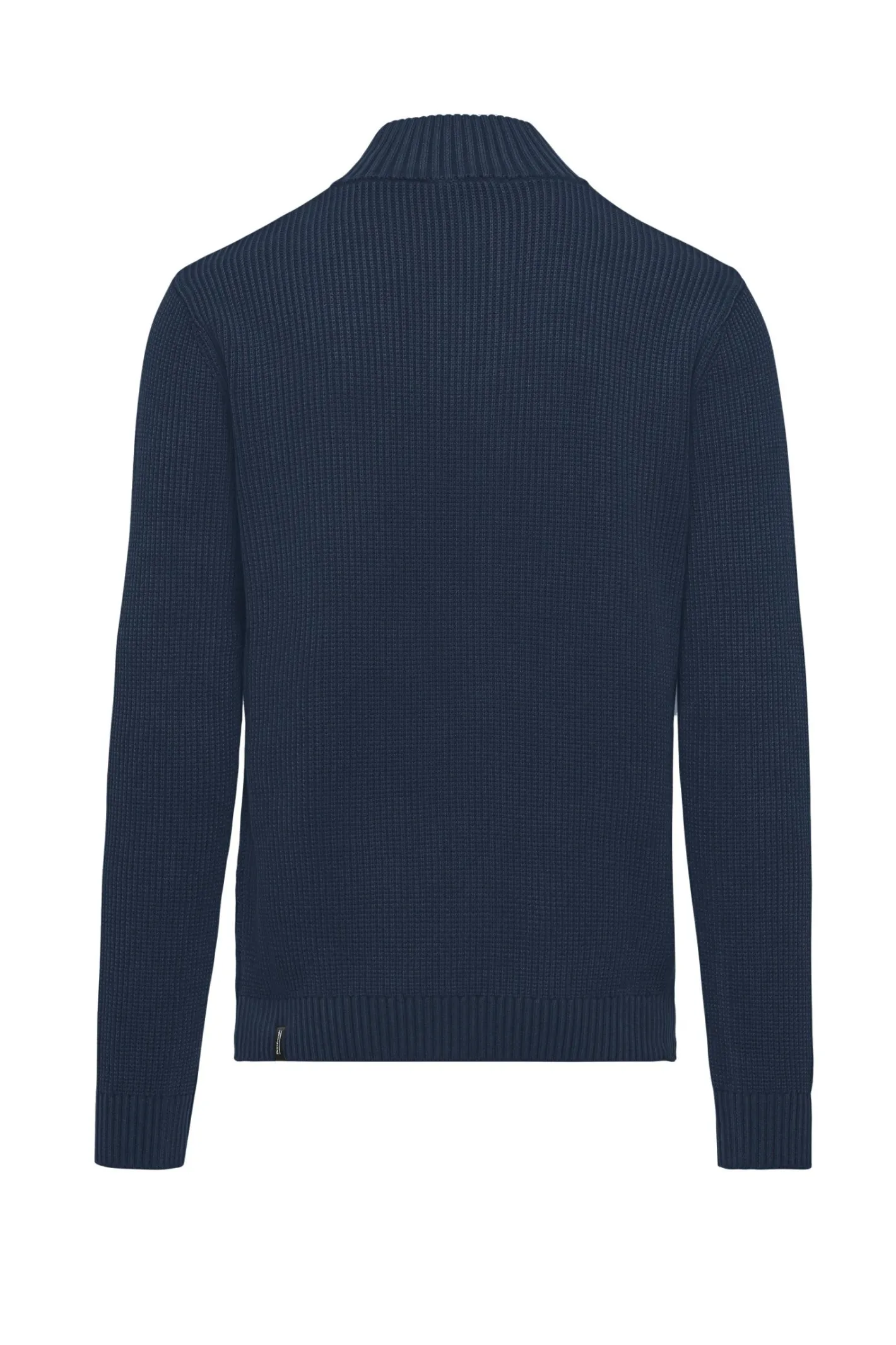 Bomboogie Pullover-Gerippter Baumwollpullover Mit Stehkragen
