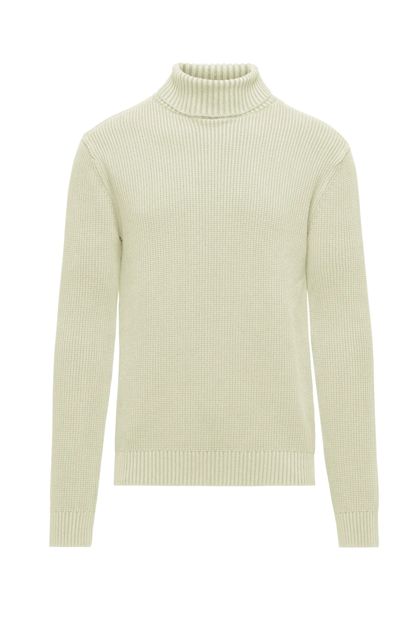 Bomboogie Pullover-Gerippter Baumwoll-Rollkragenpullover