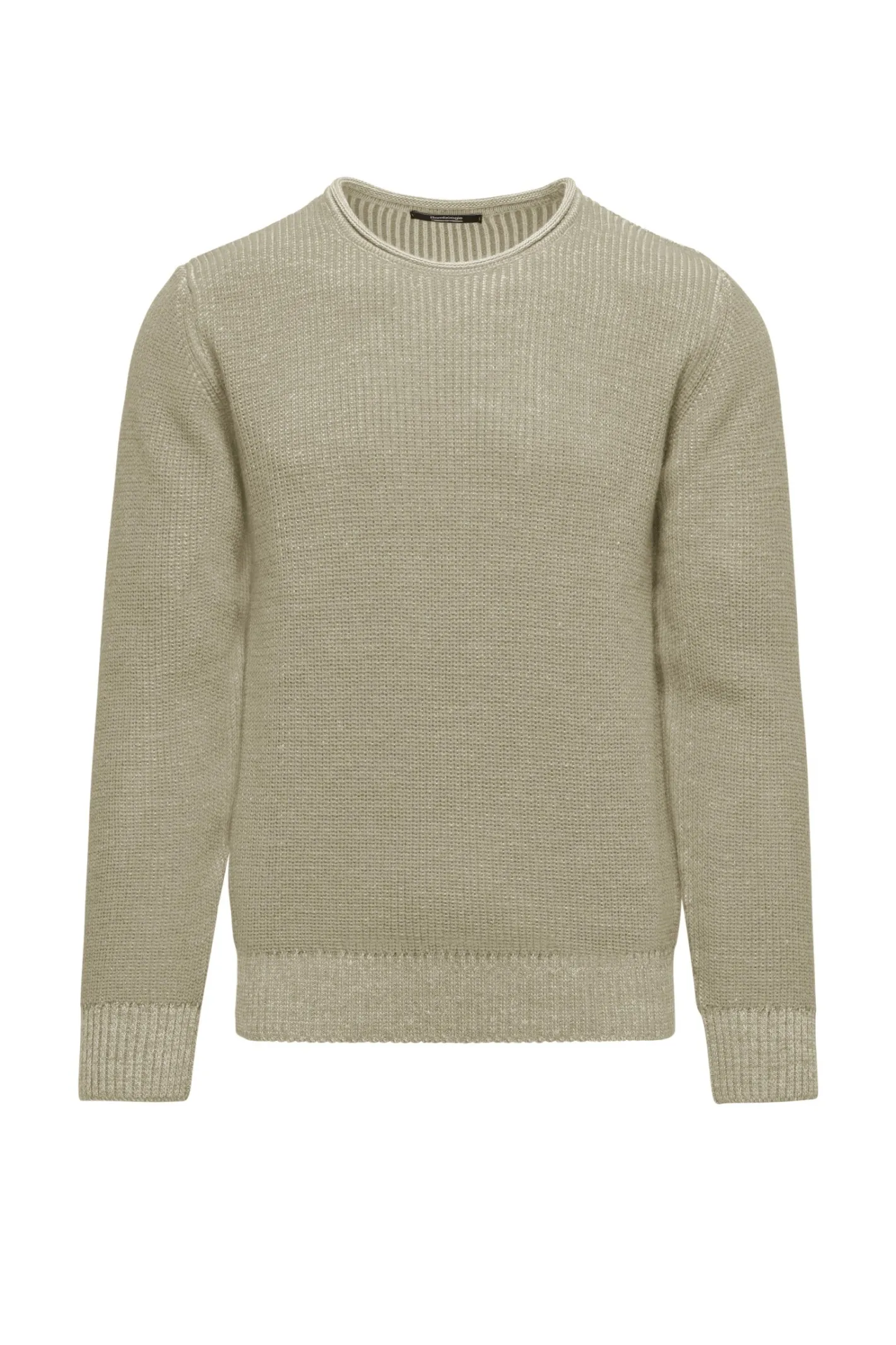 Bomboogie Pullover-Gerippter Pullover Mit Rundhalsausschnitt Aus Wollgemisch