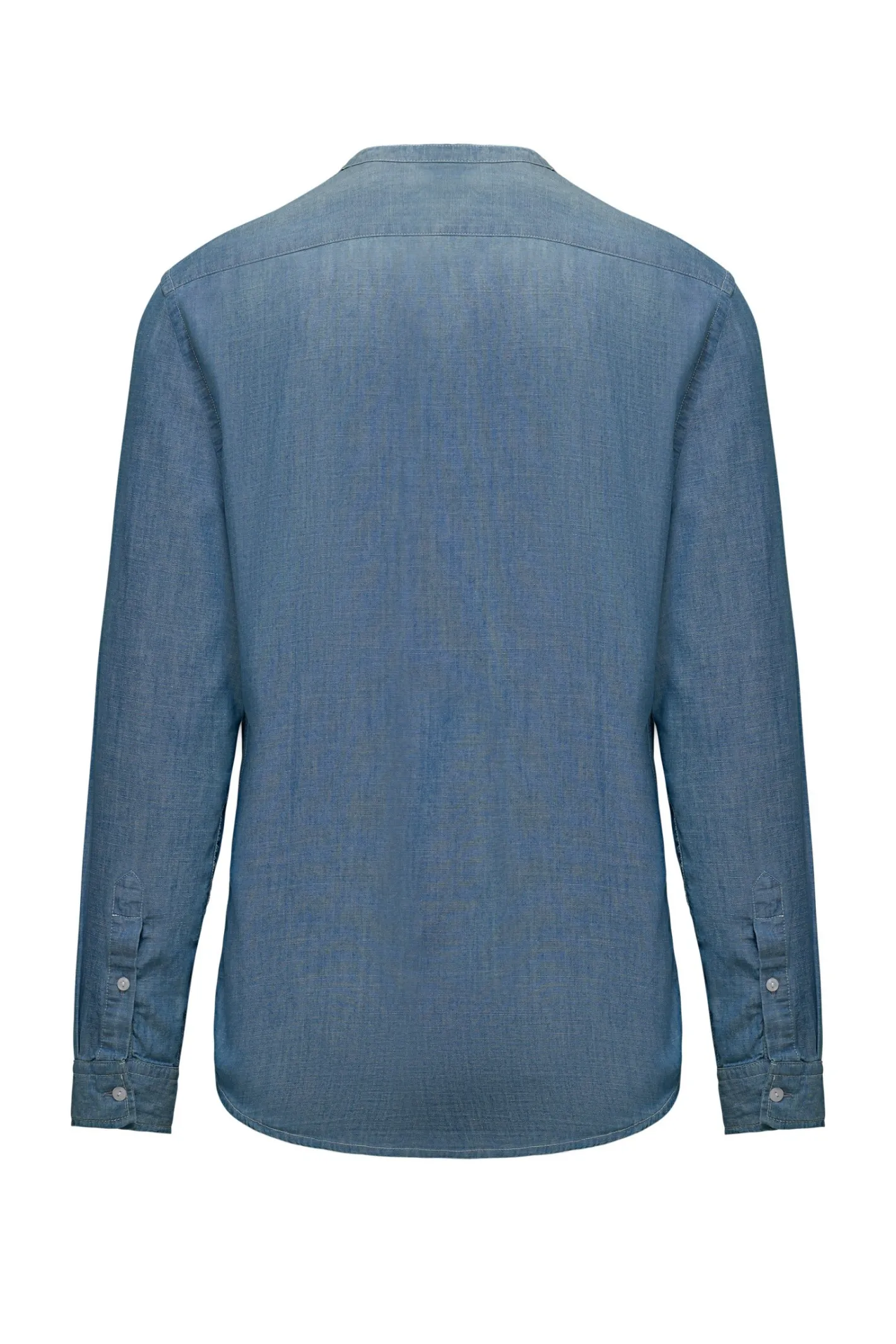 hemd_mit_mandarinkragen_2.webp Bomboogie Hemden-Hemd Mit Mandarin-Kragen Denim Light Blue