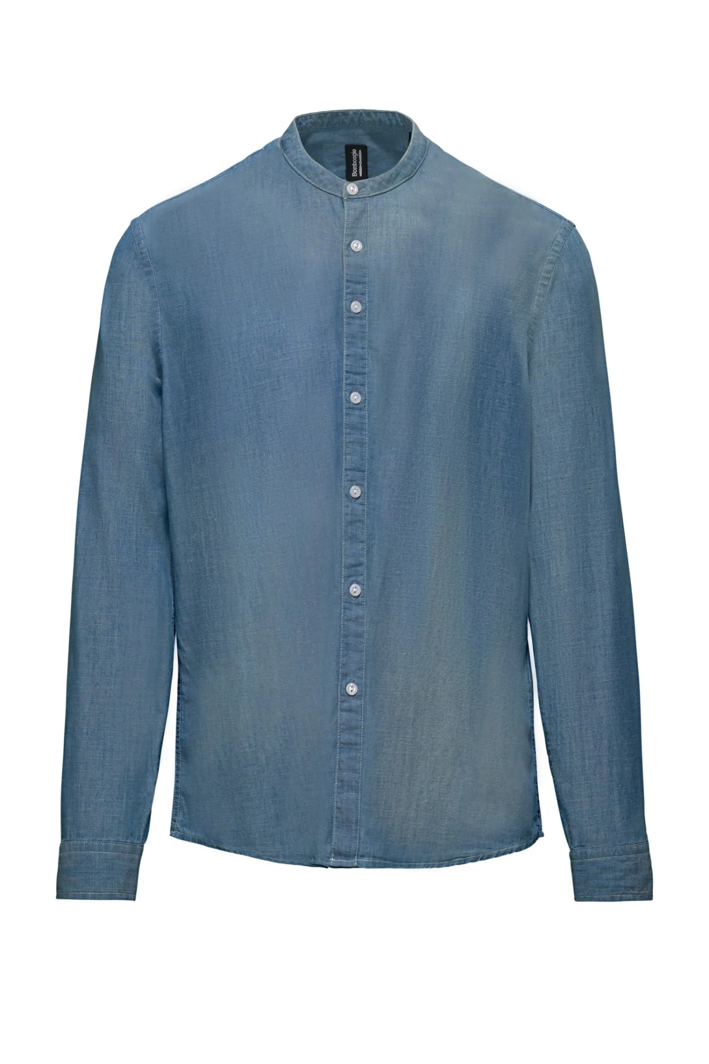 hemd_mit_mandarinkragen_4.webp Bomboogie Hemden-Hemd Mit Mandarin-Kragen Denim Light Blue