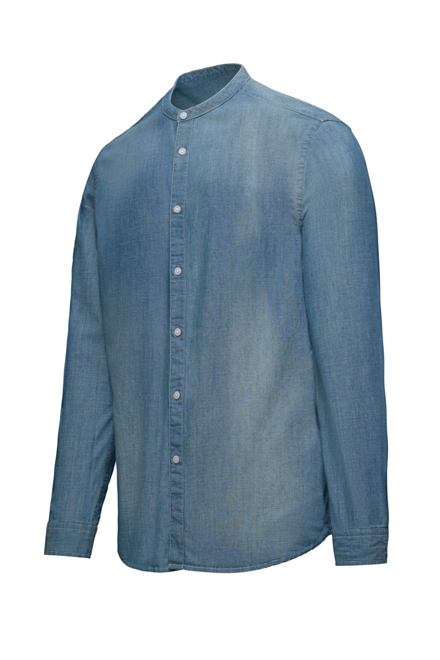hemd_mit_mandarinkragen_6.webp Bomboogie Hemden-Hemd Mit Mandarin-Kragen Denim Light Blue
