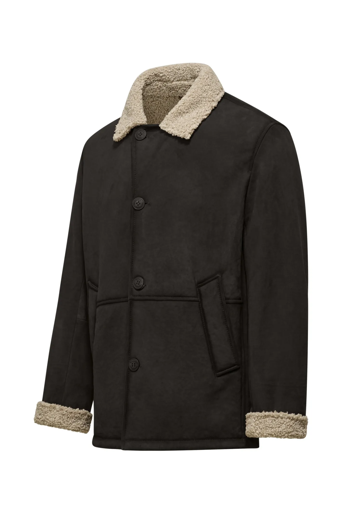 Bomboogie Lederjacken-Jacke Aus Echtem Leder Mit Knöpfen