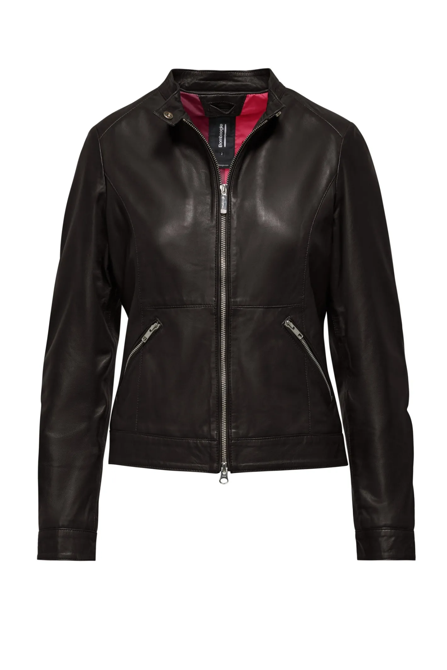 Bomboogie Lederjacken-Jacke Aus Echtem Leder Mit Kragen