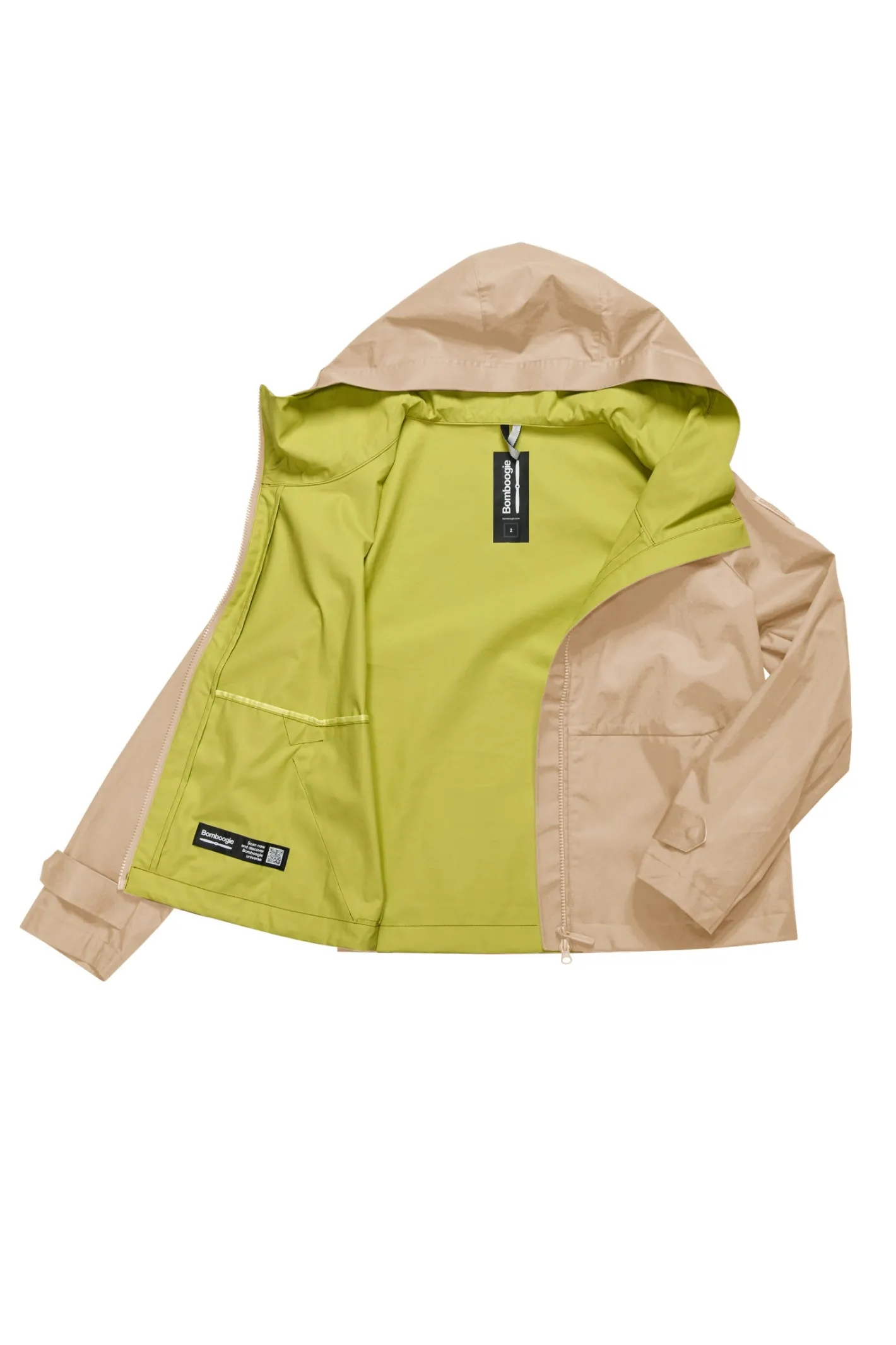 jacke_mit_kapuze_und_kontrastierendem_futter_3.webp Bomboogie Leichte Jacken | Wasserdichte Jacken-Jacke Mit Kapuze Und Kontrastierendem Futter