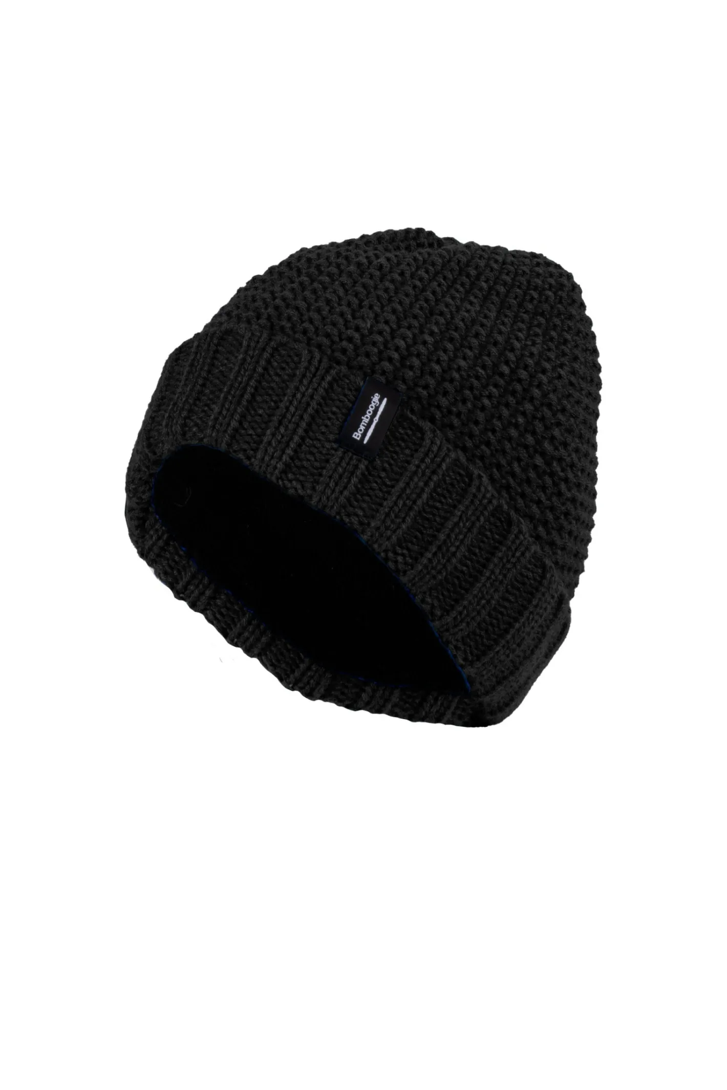 Bomboogie Jungen-Jungen-Mütze Aus Rippstrick Mit Umschlag.