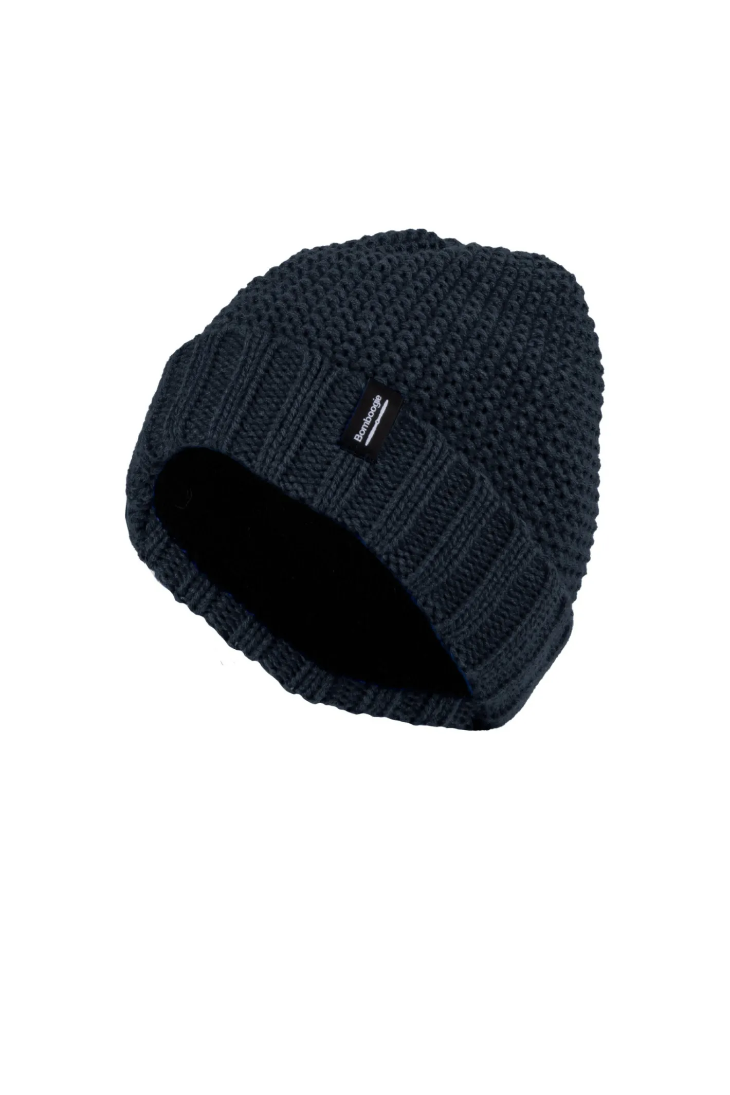 Bomboogie Jungen-Jungen-Mütze Aus Rippstrick Mit Umschlag.