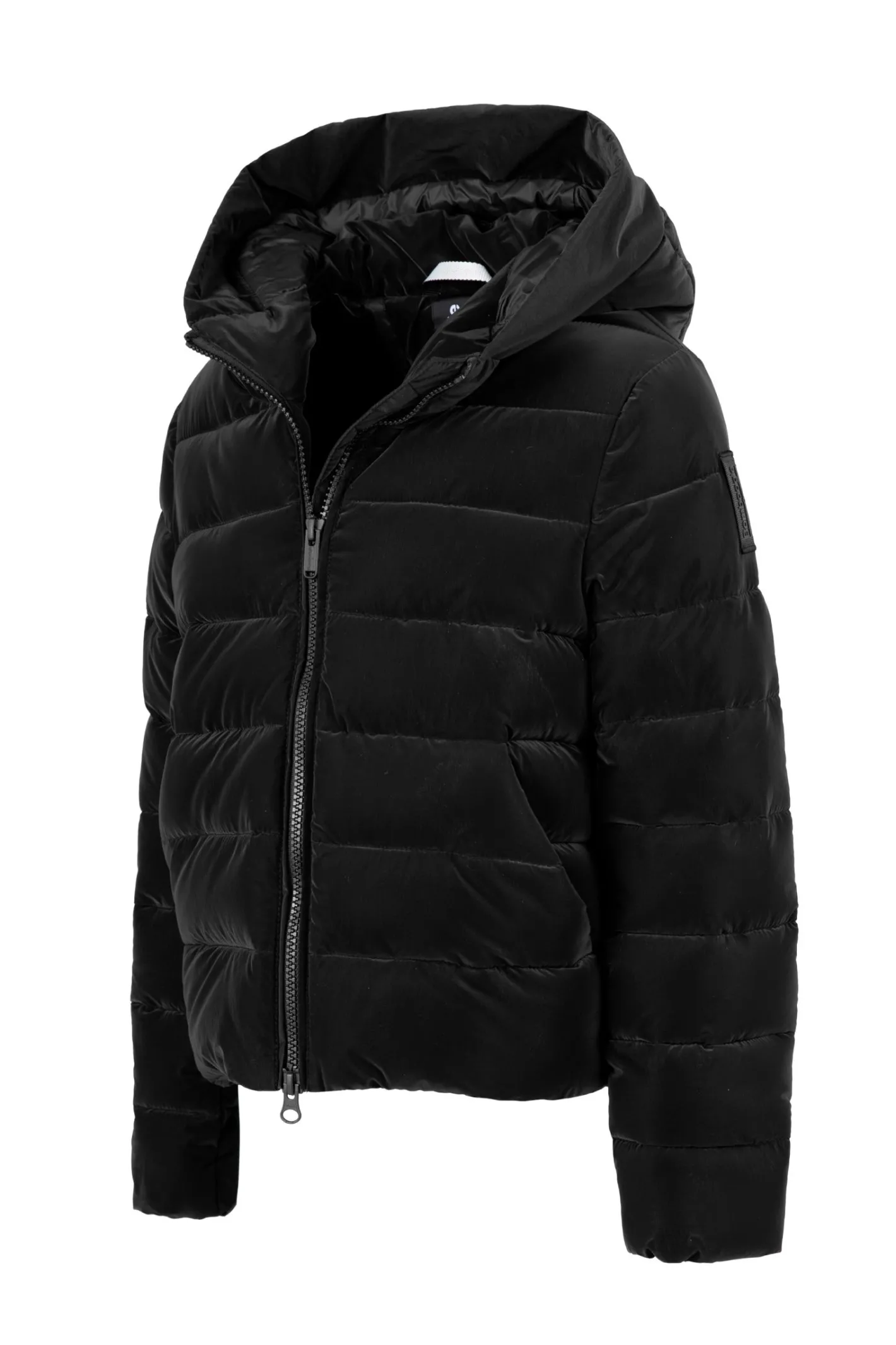 Bomboogie Mädchen-Kurze Mädchen-Daunenjacke Aus Nylon Mit Samteffekt
