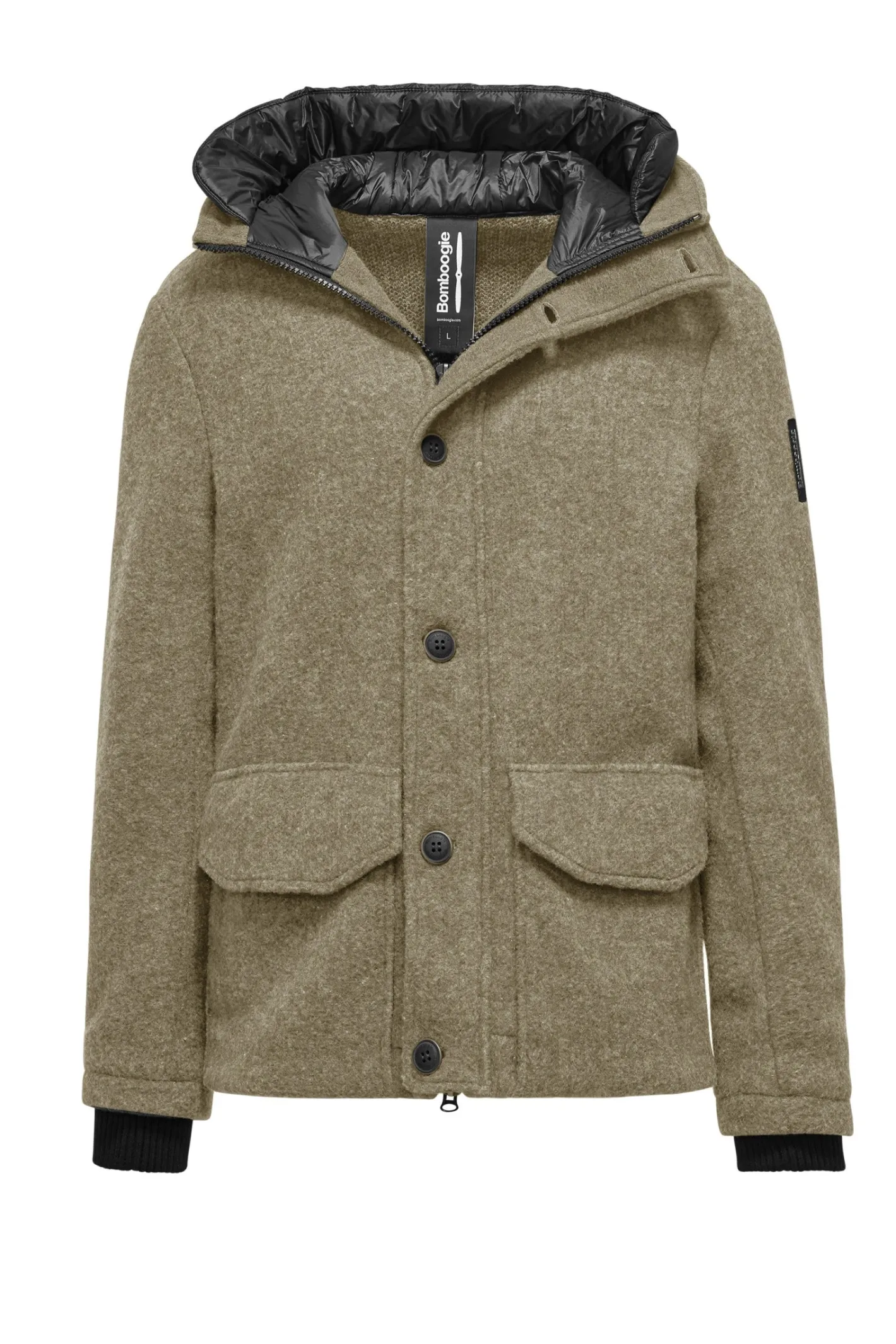 Bomboogie Parka-Kurzer Parka Aus Gekochter Wolle Mit Kapuze