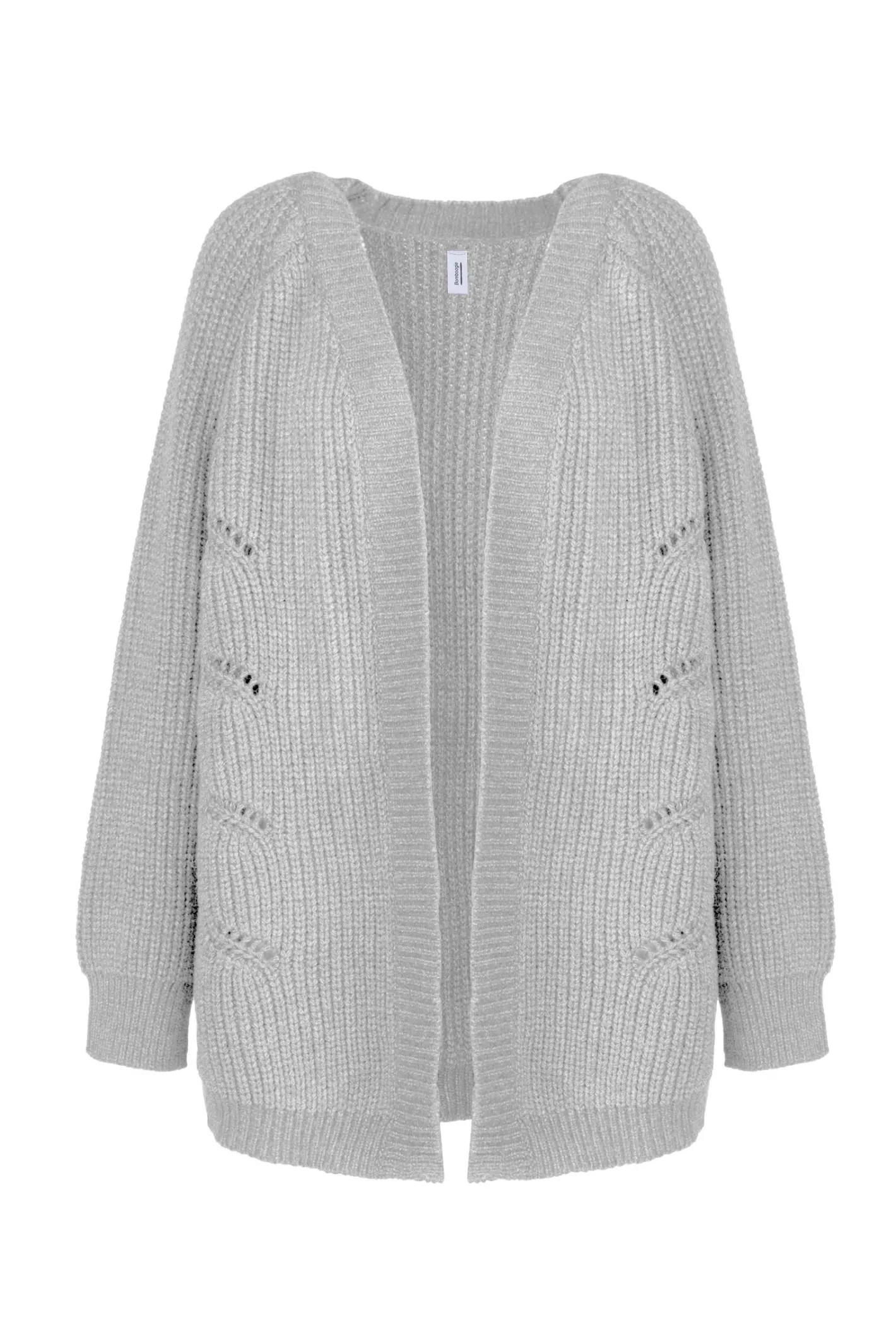 Bomboogie Pullover-Langer Cardigan Aus Einer Trikot-Wollmischung