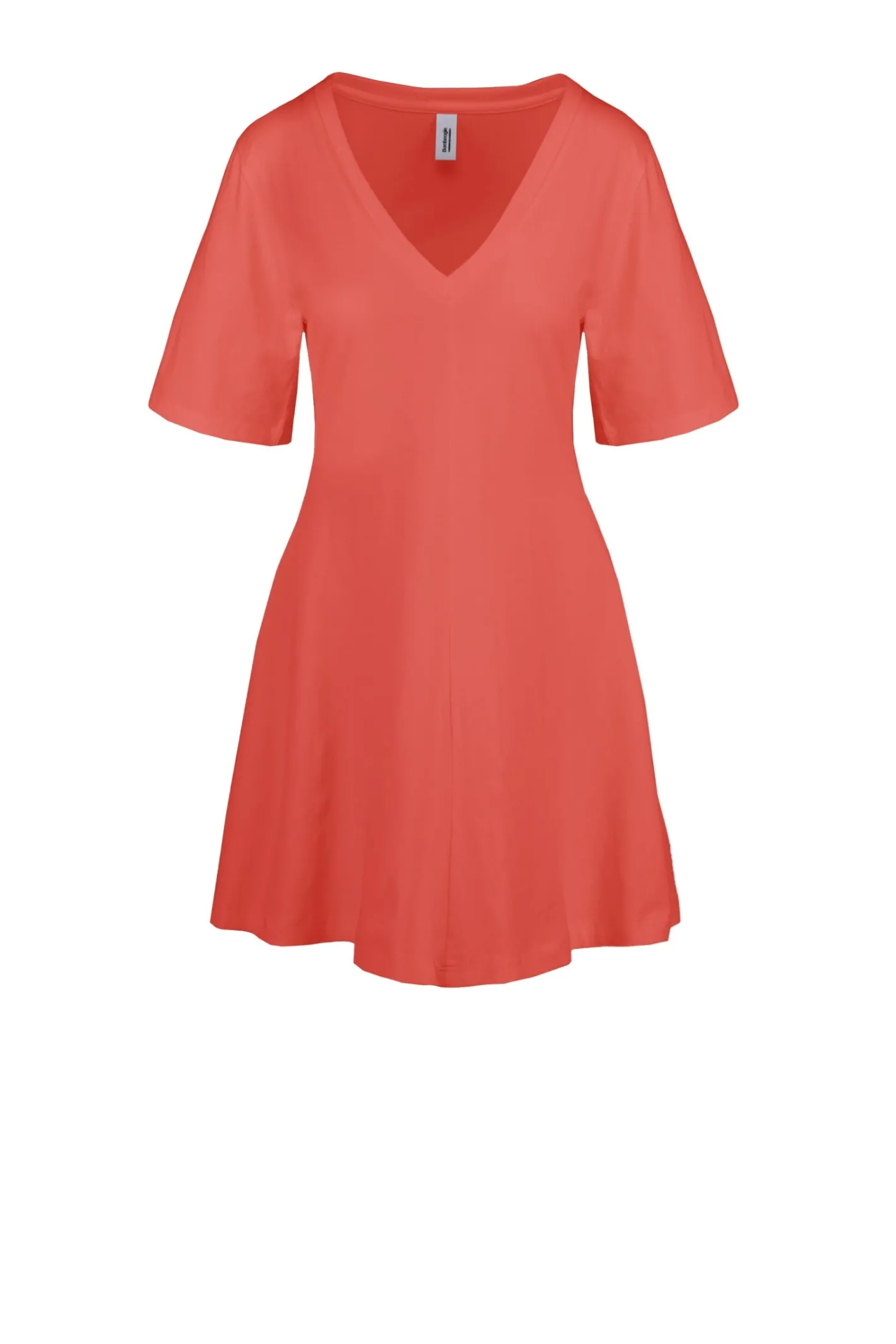 langes_kleid_mit_vausschnitt_aus_biobaumwolle_5.webp Bomboogie Kleider-Langes Kleid Mit V-Ausschnitt Aus Bio-Baumwolle