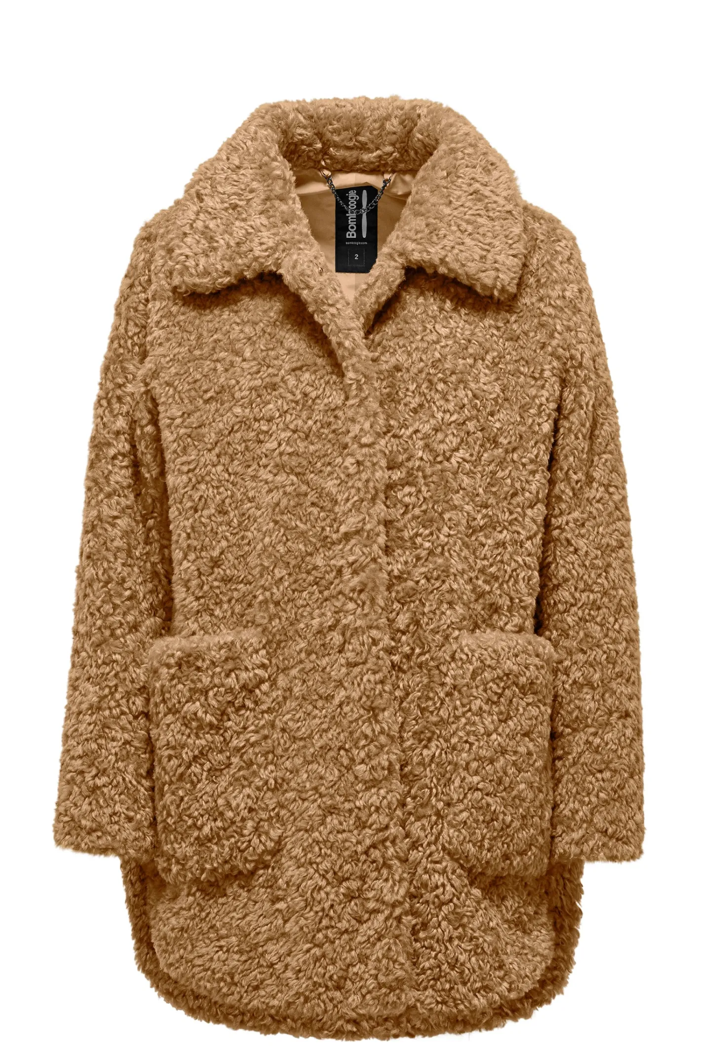 Bomboogie Mäntel-Mantel Mit Kragen Aus Sherpa-Fleece Mit Curly-Optik