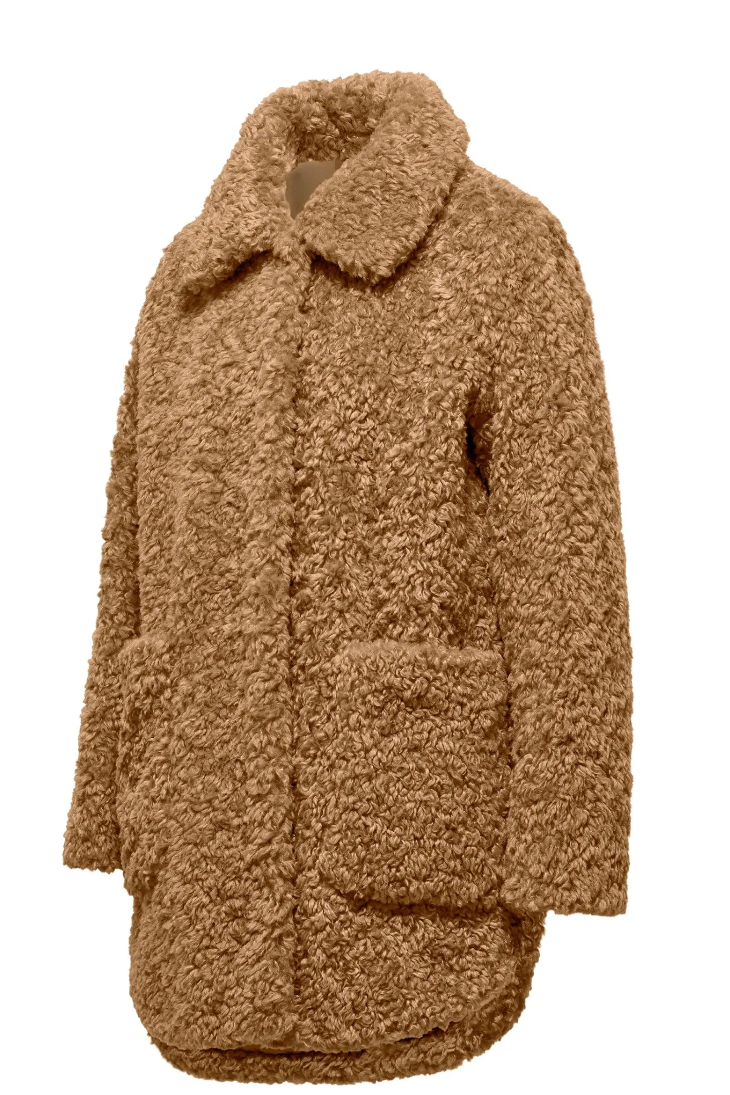 Bomboogie Mäntel-Mantel Mit Kragen Aus Sherpa-Fleece Mit Curly-Optik
