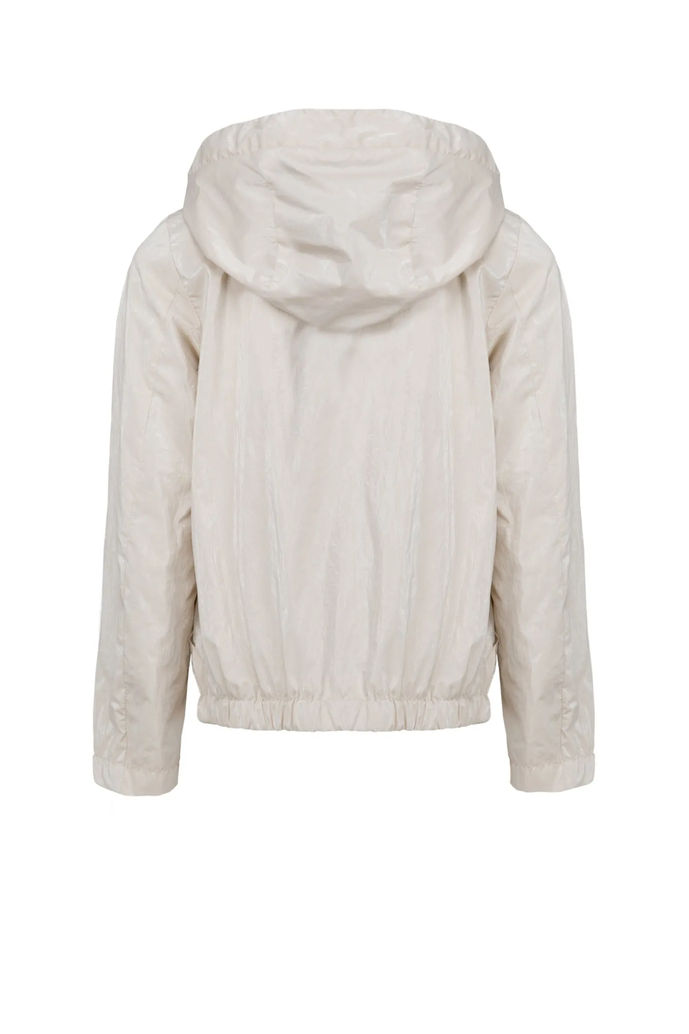 Bomboogie Mädchen-Mädchen-Jacke Aus Laminiertem Nylon Mit Kapuze Ivory