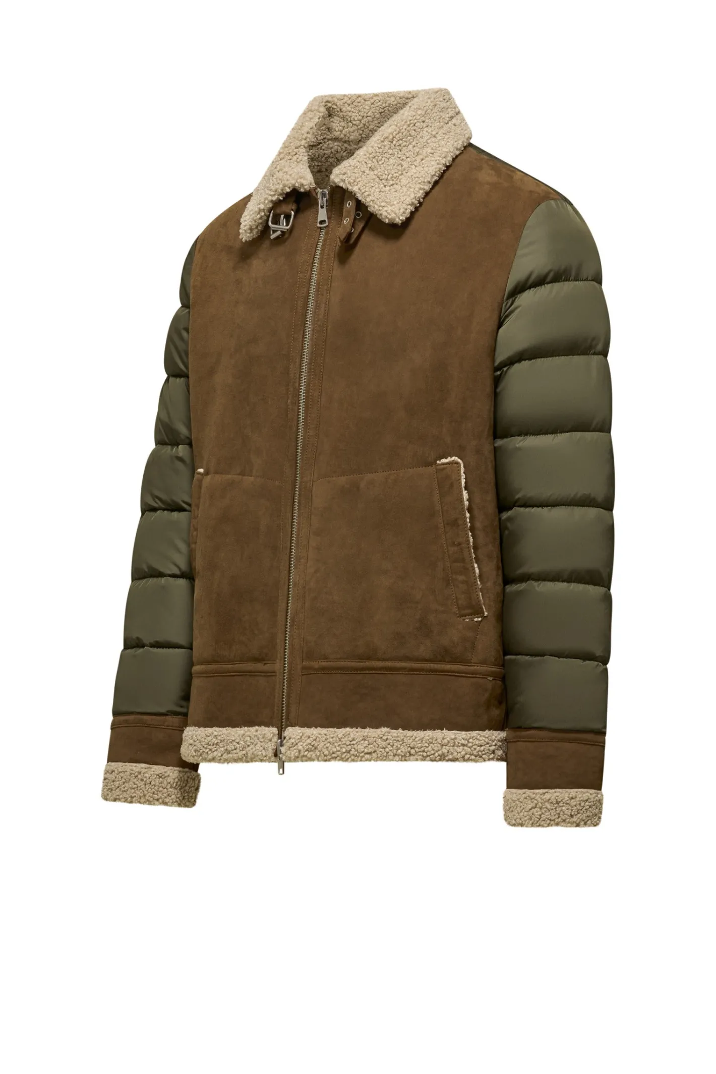 Bomboogie Lederjacken-Milk Lederjacke Brown/Green