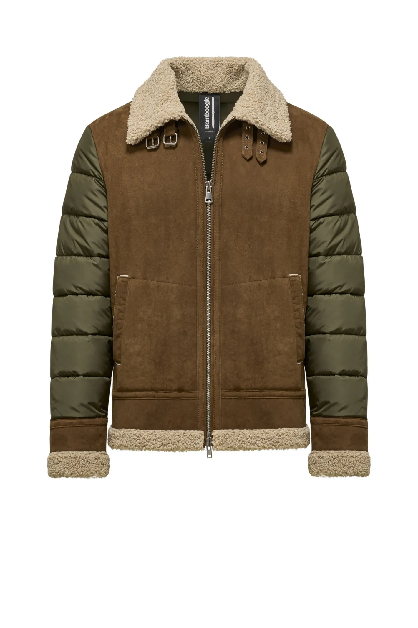 milk_lederjacke_4.webp Bomboogie Lederjacken-Milk Lederjacke Brown/Green
