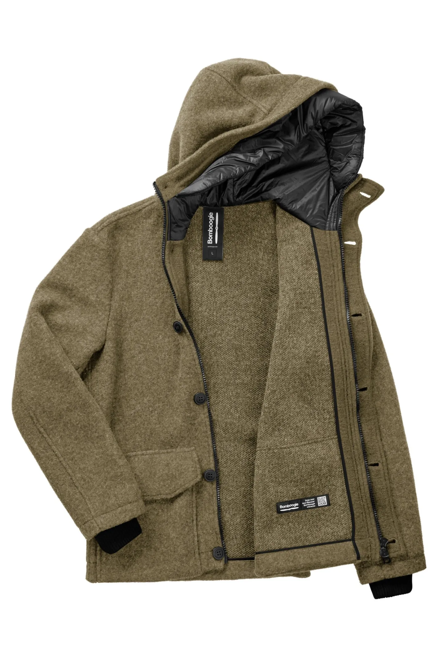 parka_aus_wollstoff_mit_kapuze_3.webp Bomboogie Mäntel-Parka Aus Wollstoff Mit Kapuze