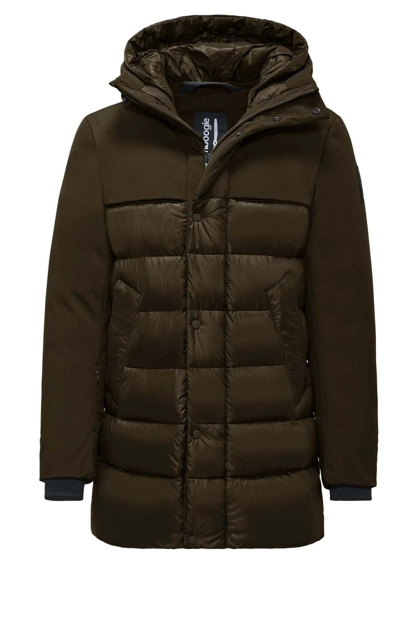 Bomboogie Parka-Parka Aus Zwei Materialien Mit Daunenfüllung