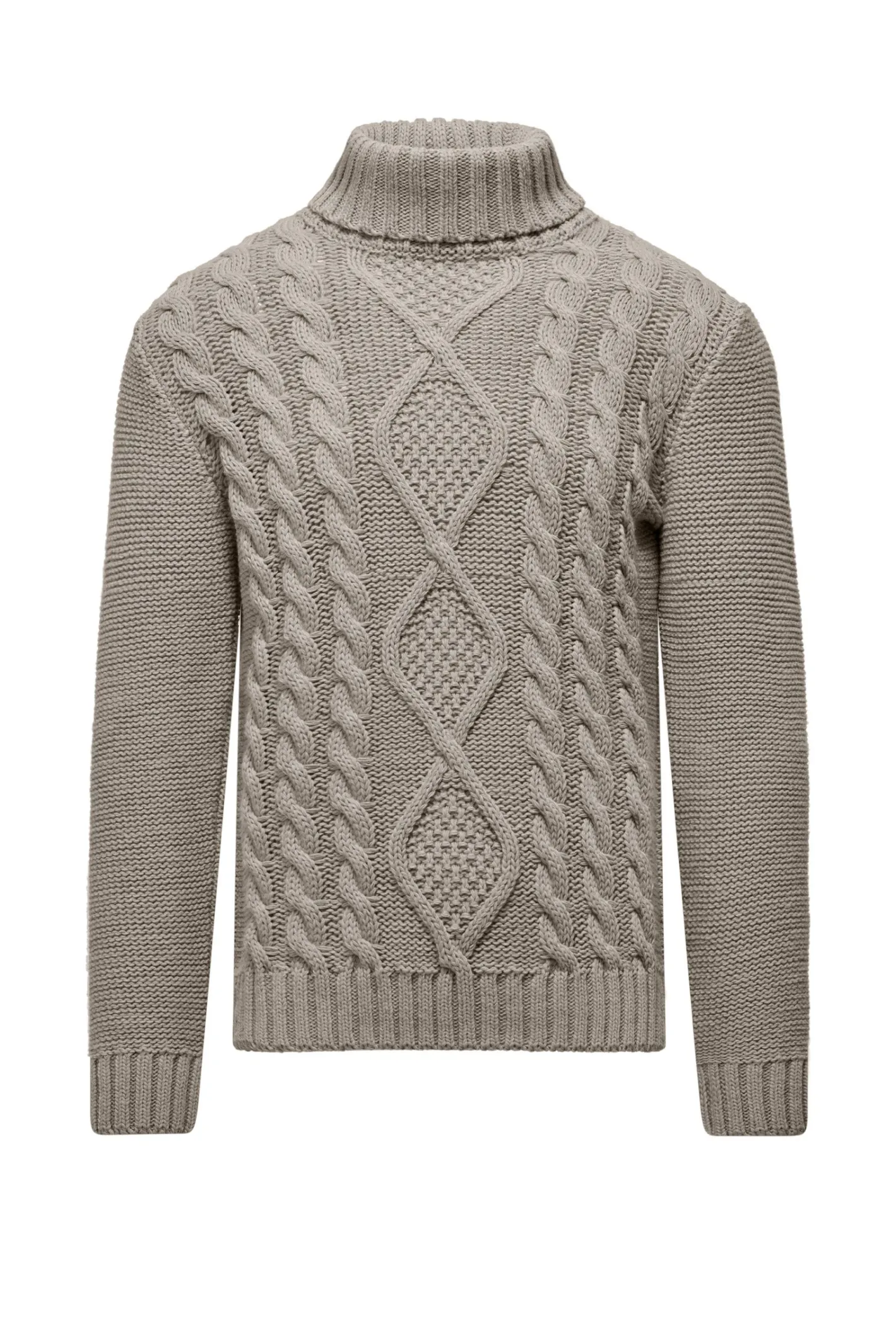 Bomboogie Pullover-Rollkragenpullover Mit Zopfmuster