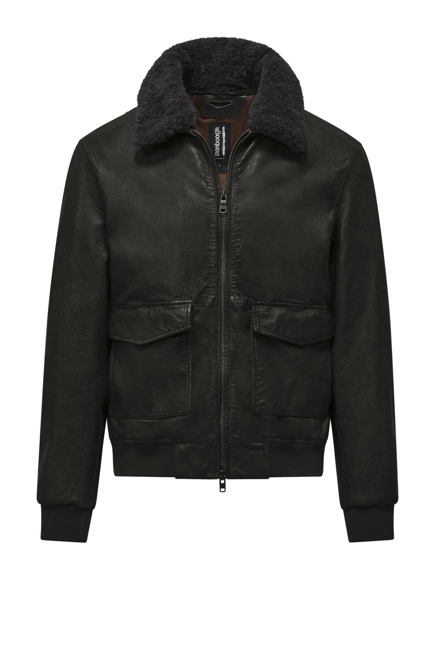 Bomboogie Lederjacken-Shearlingjacke Aus Echtem Leder