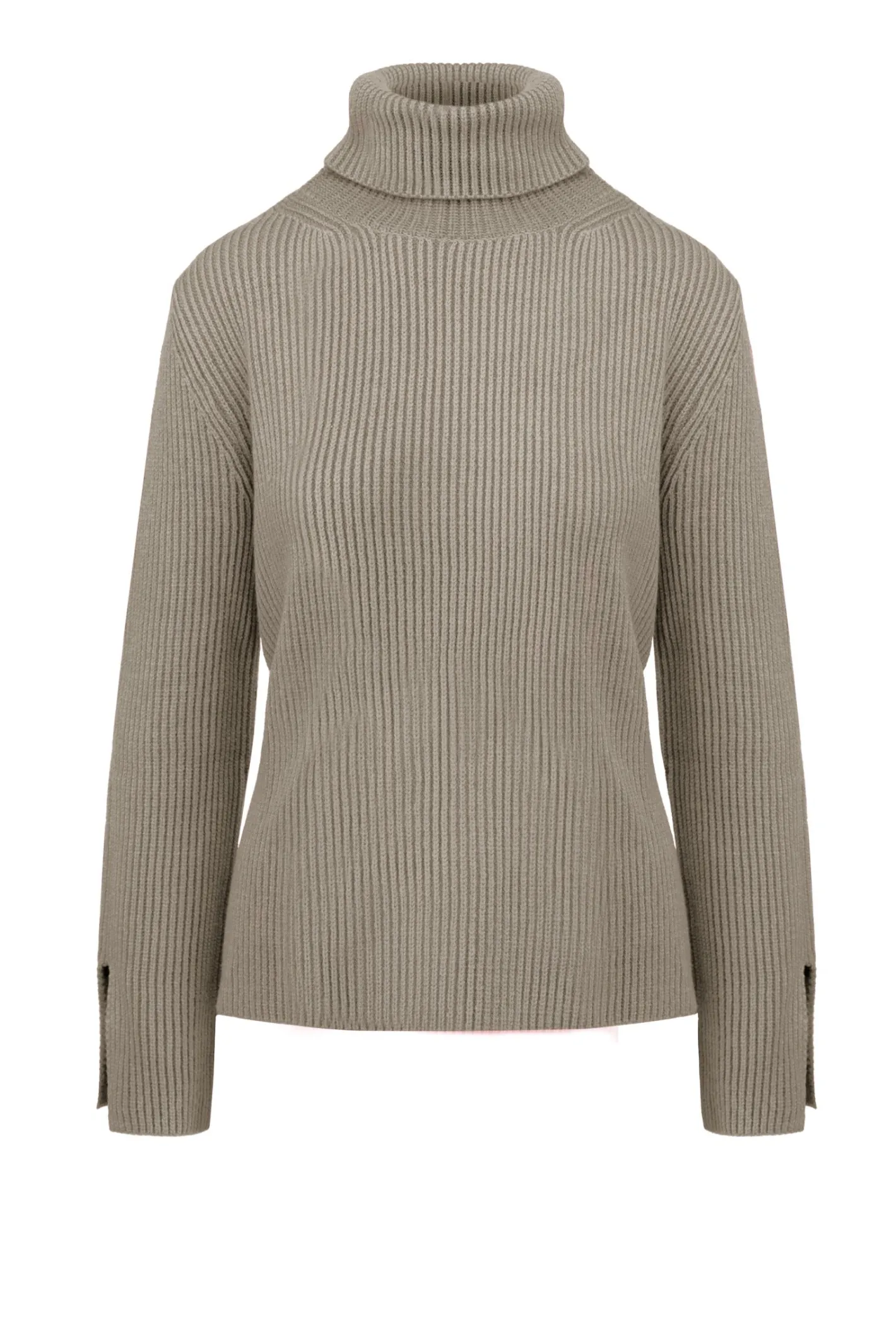 Bomboogie Pullover-Trikot-Rollkragenpullover In Rippstrick Aus Wollmischung