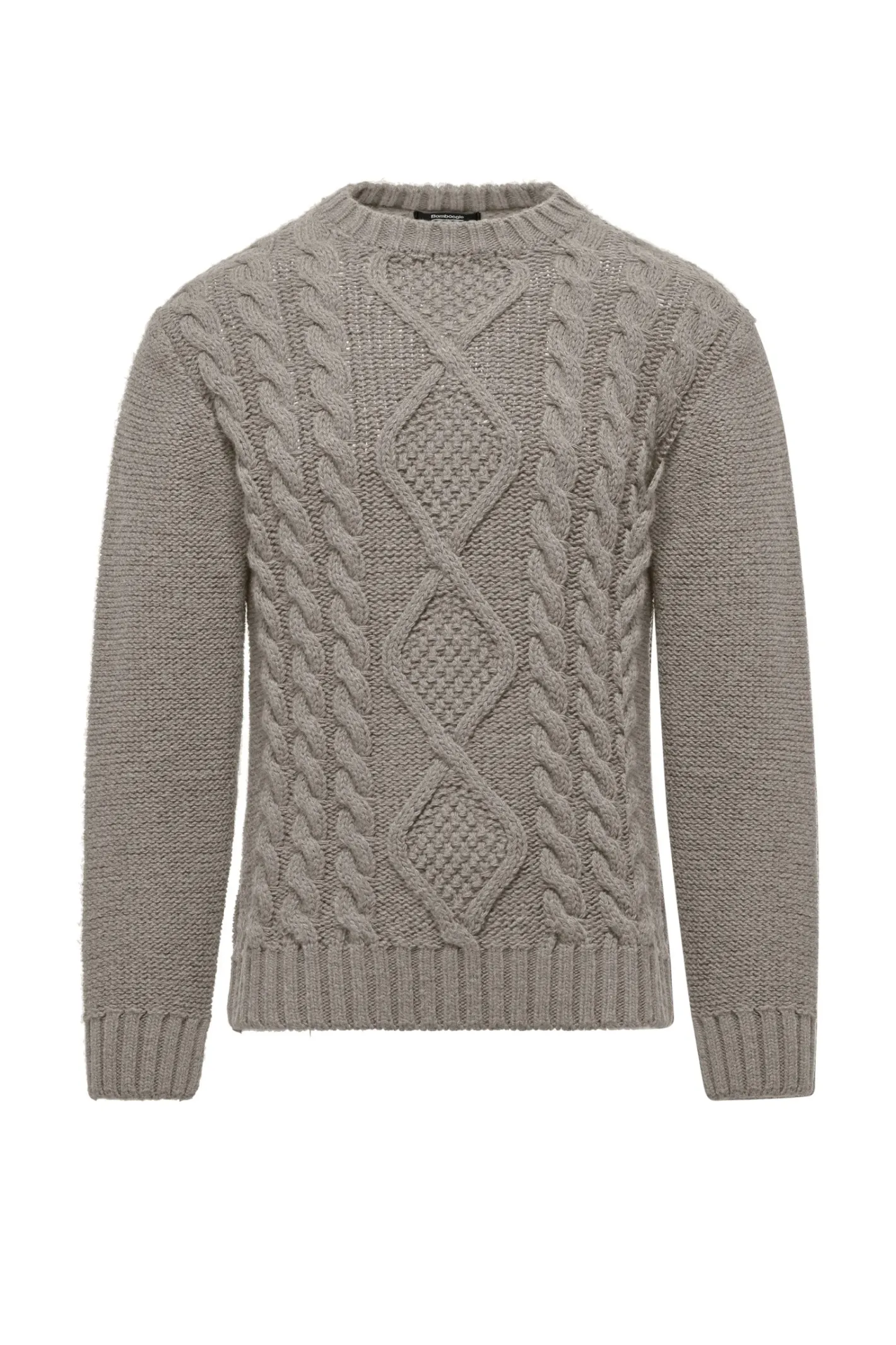 Bomboogie Pullover-Zopfmuster Rundhals Pullover